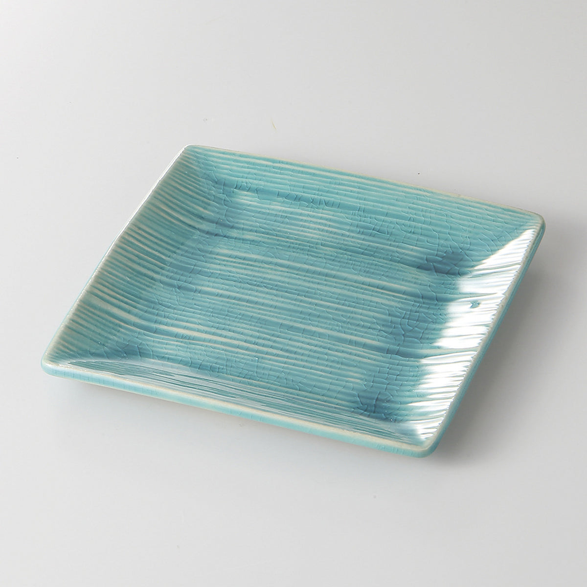 トルコ 筋彫5寸正角皿 15.6×15.7×1.8cm