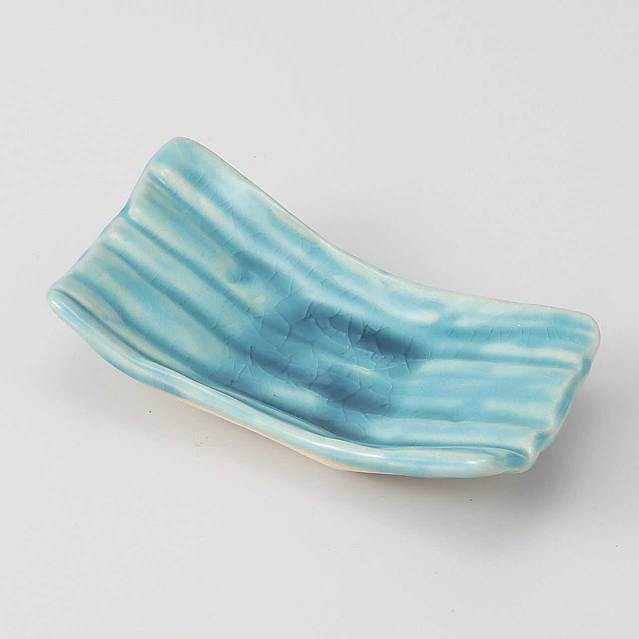 トルコ 手造風長小皿 11×6×2.7cm