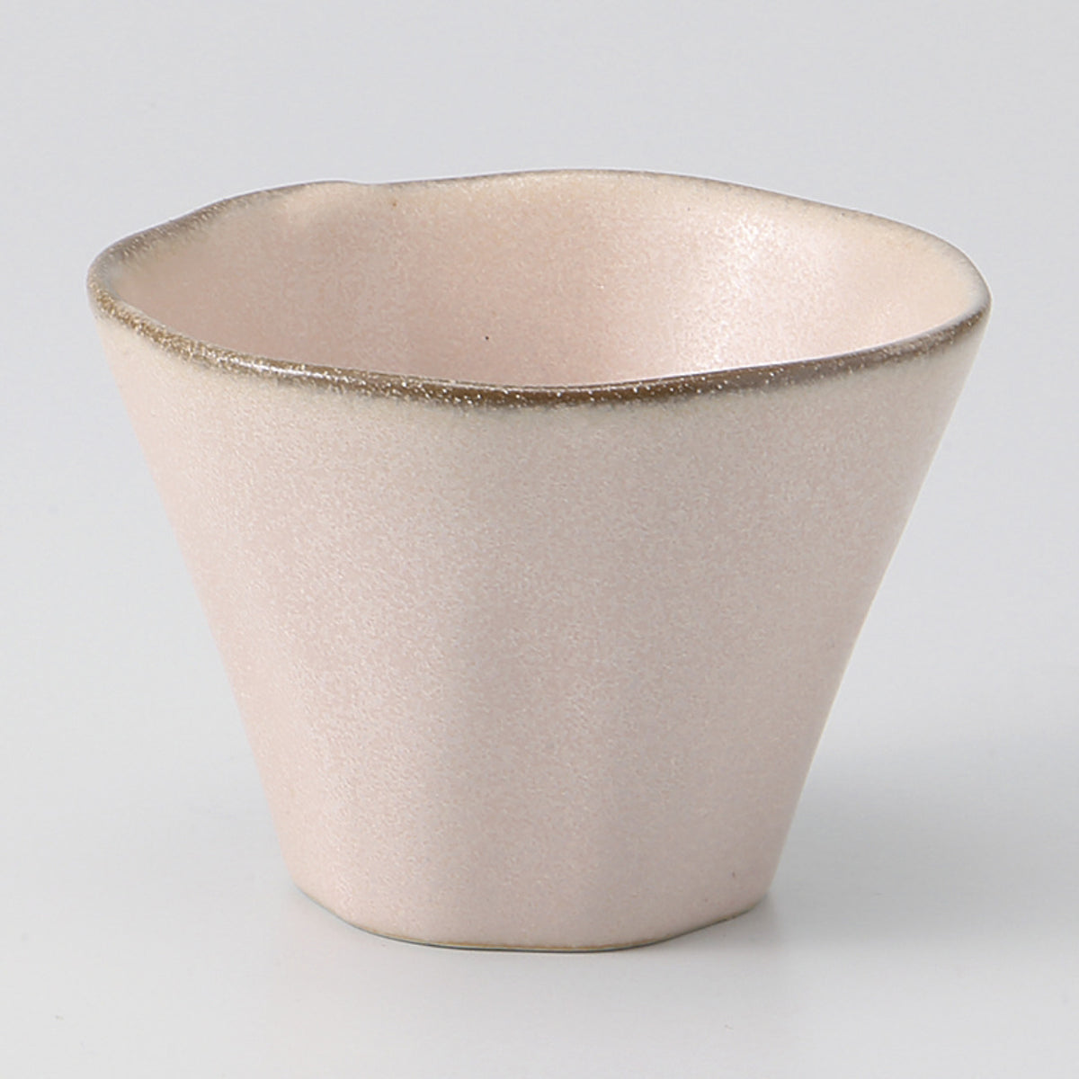 ピンク 反小鉢 8.5×6cm