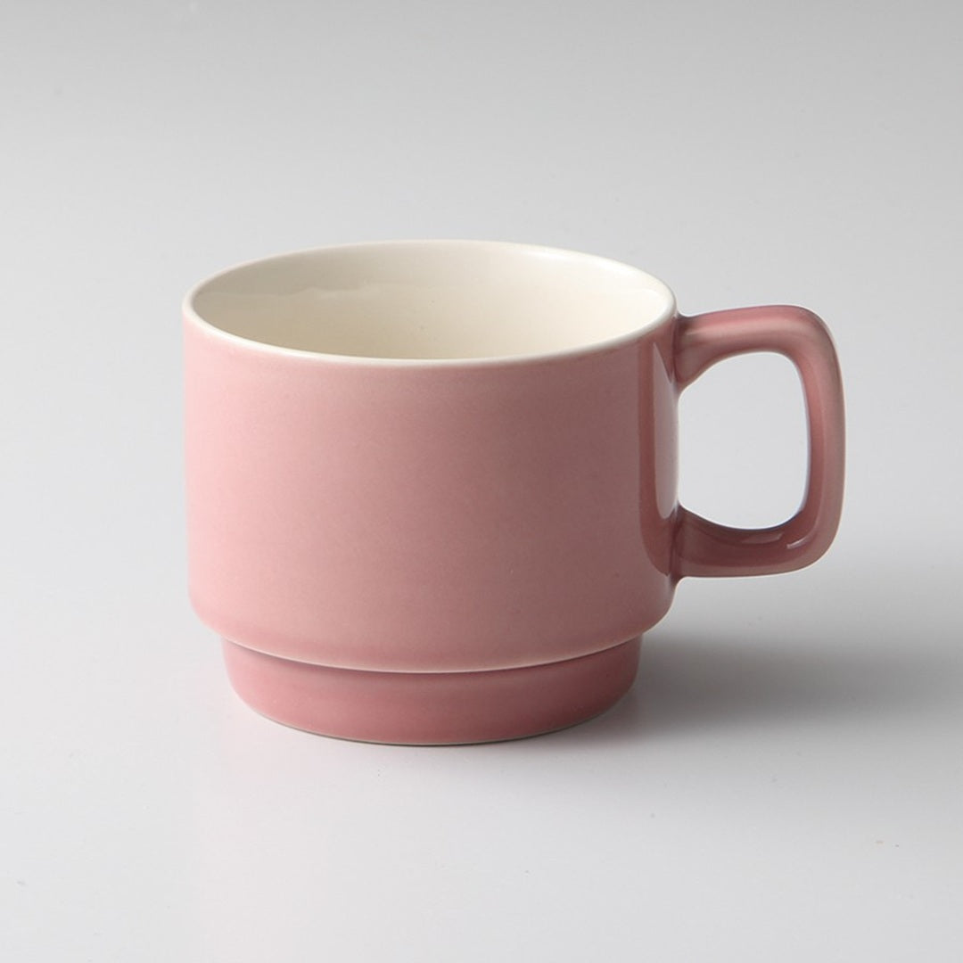 ピンク スタックコーヒーカップ [ マグ・スープカップ ] 11.3x8.4x7cm 250cc