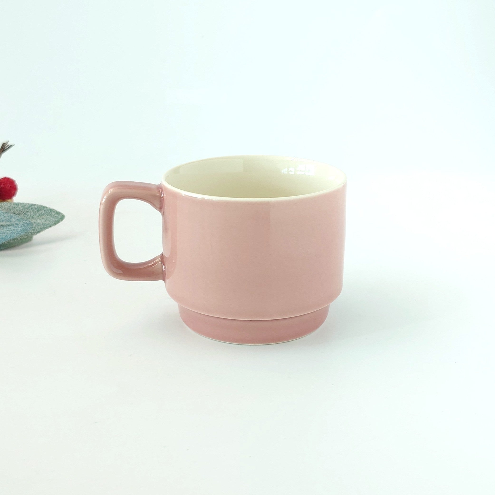 ピンク スタックコーヒーカップ [ マグ・スープカップ ] 11.3x8.4x7cm 250cc