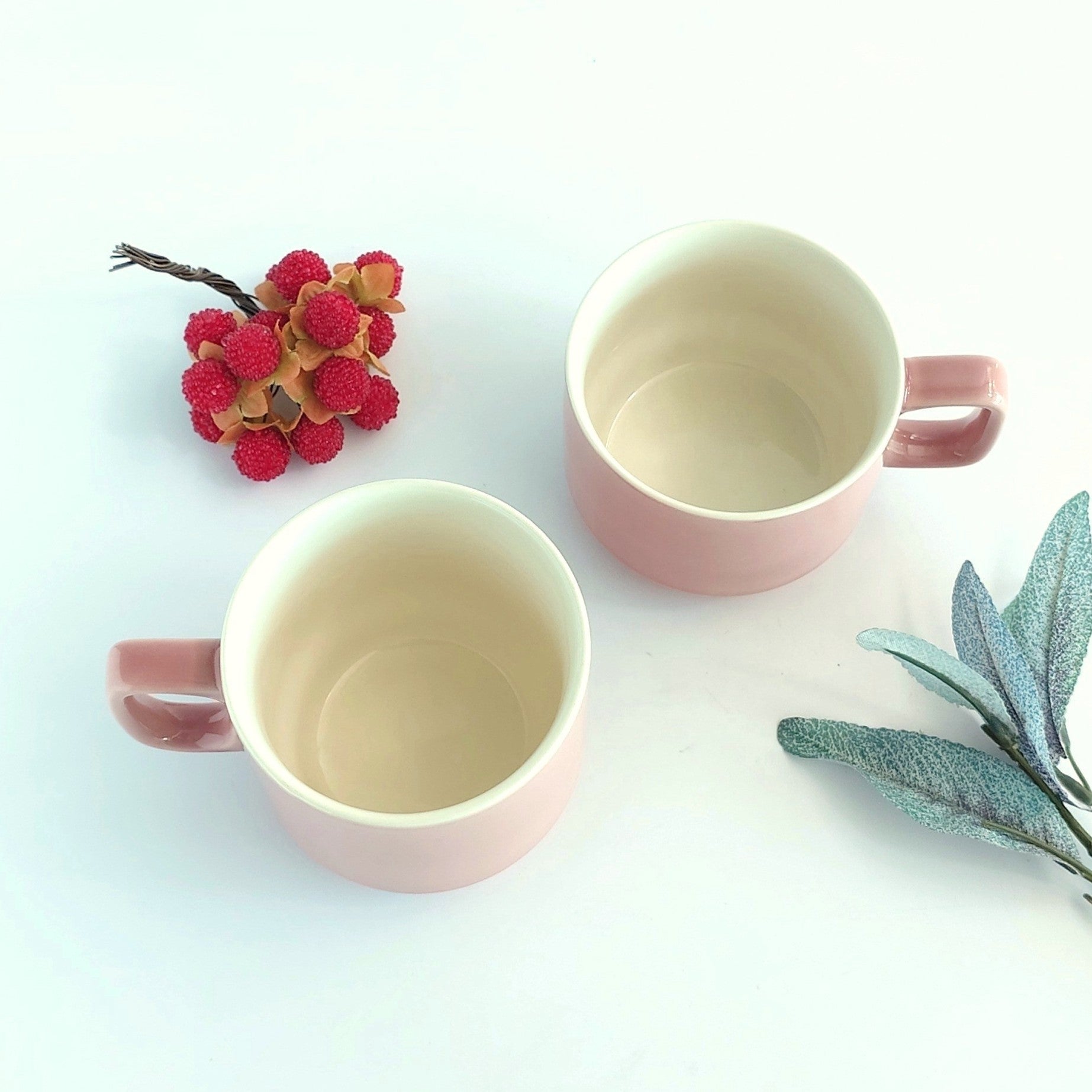 ピンク スタックコーヒーカップ [ マグ・スープカップ ] 11.3x8.4x7cm 250cc