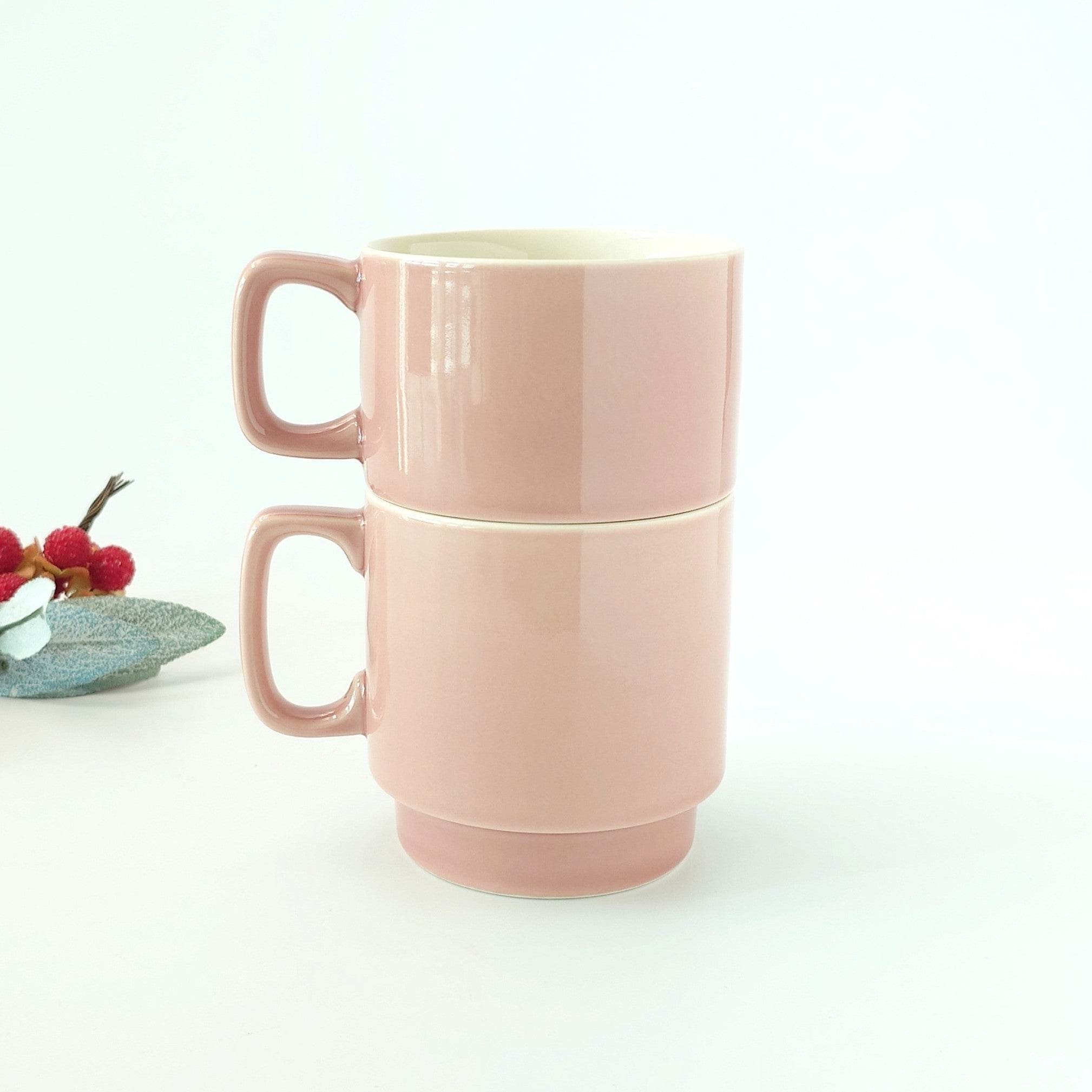 ピンク スタックコーヒーカップ [ マグ・スープカップ ] 11.3x8.4x7cm 250cc