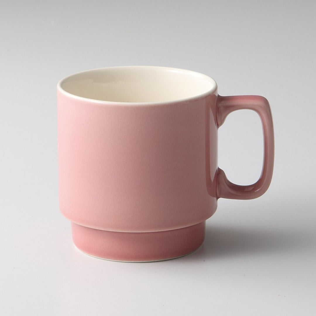ピンク スタックマグカップ [ マグ・スープカップ ] 11.3x8.4x8.7cm 300cc