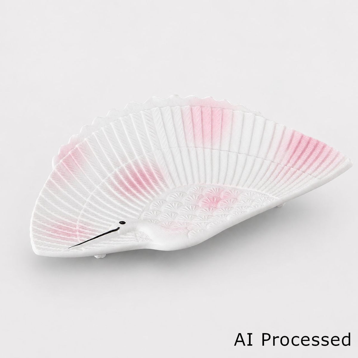 ピンク吹 鶴型向付 25×14.8×4cm