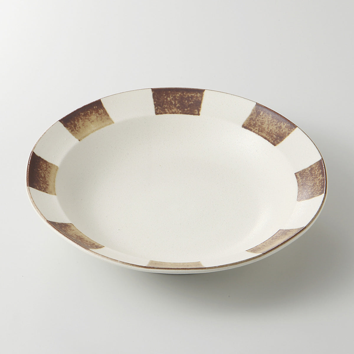 ブラウン十草 7.0リム深皿 21.5×4.1cm