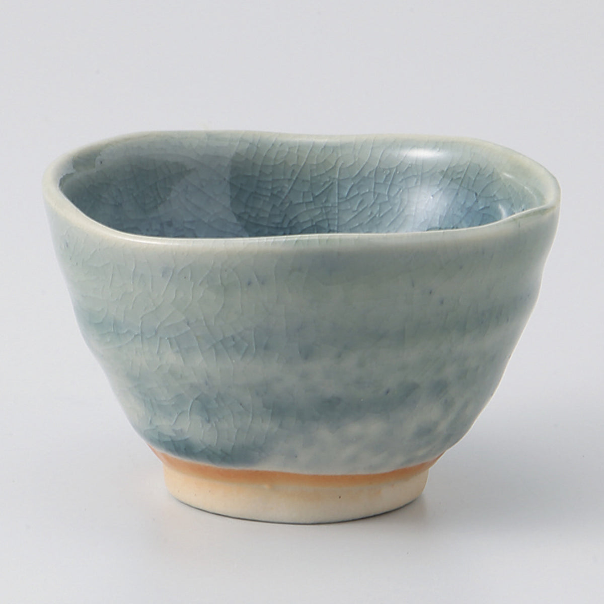 ブルー貫入 ろくべえ千代口 7×6.9×4.5cm