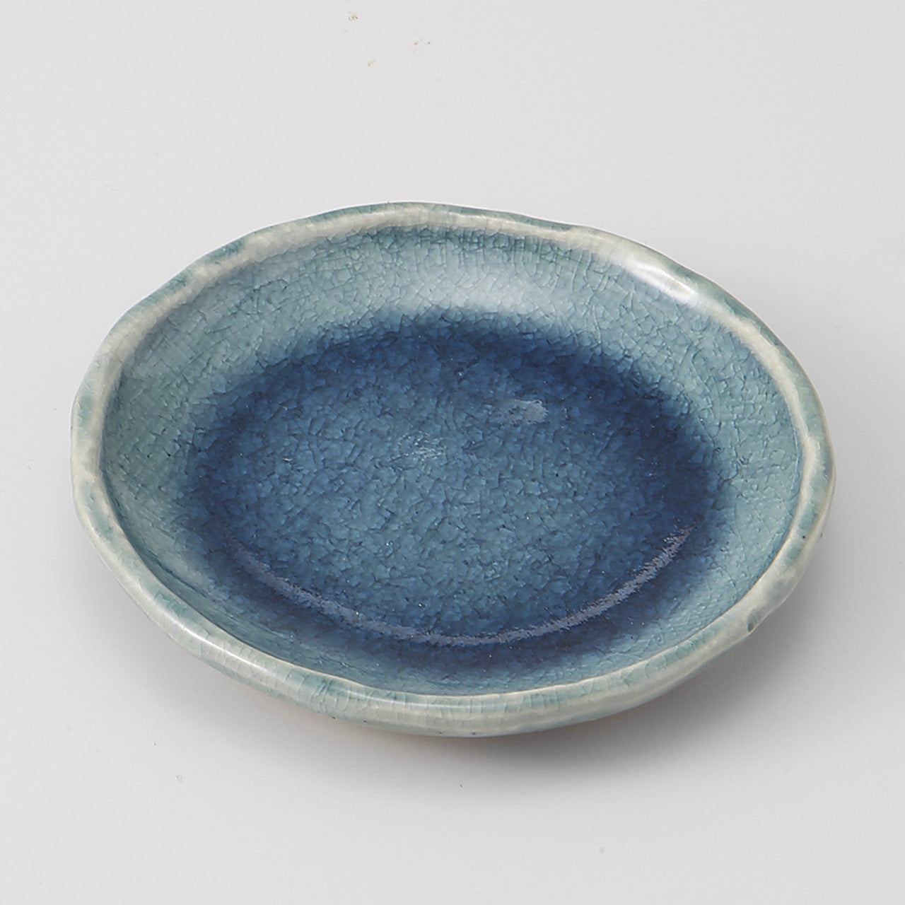 ブルー貫入 丸小皿 10.7×1.6cm