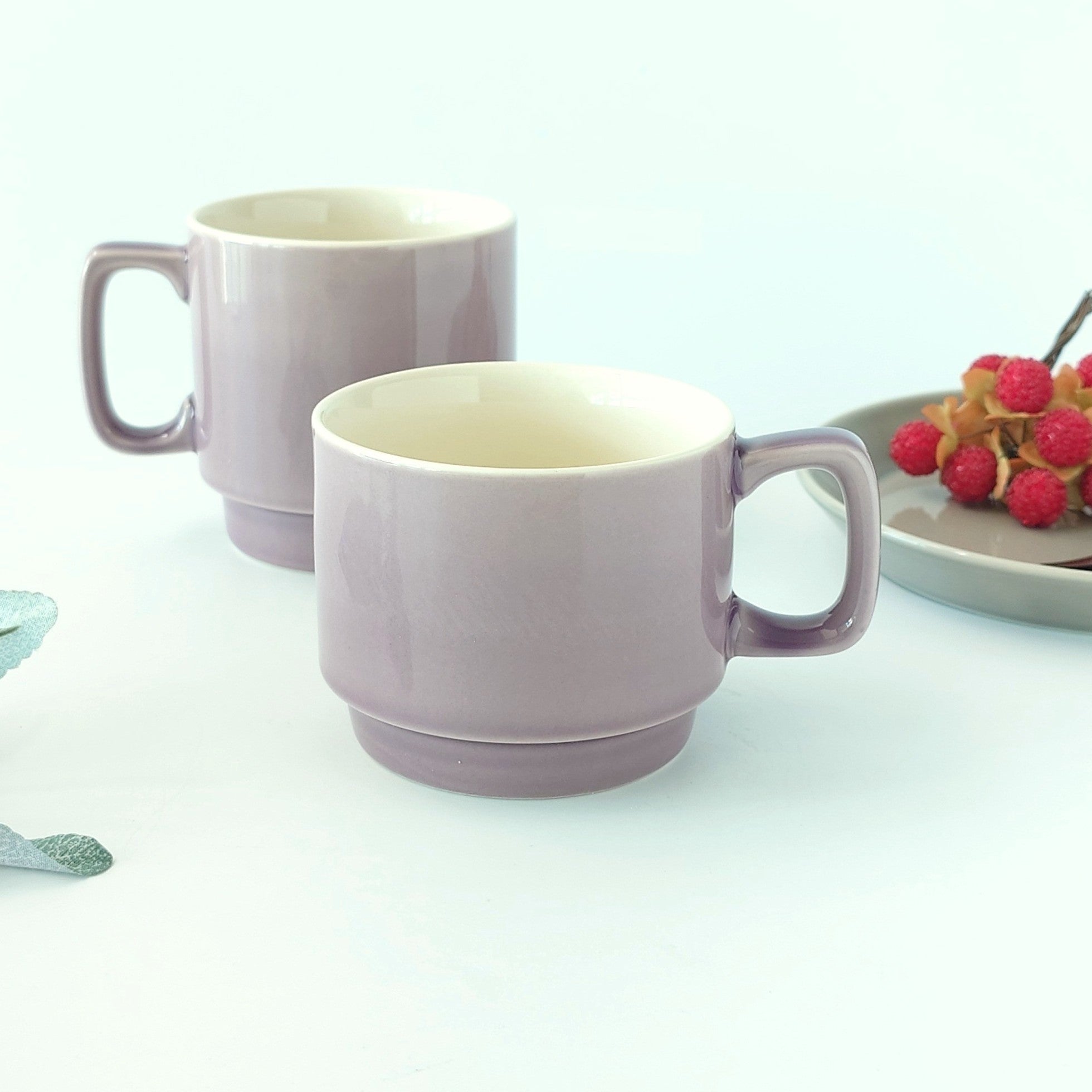 ムラサキ スタックコーヒーカップ [ マグ・スープカップ ] 11.3x8.4x7cm 250cc