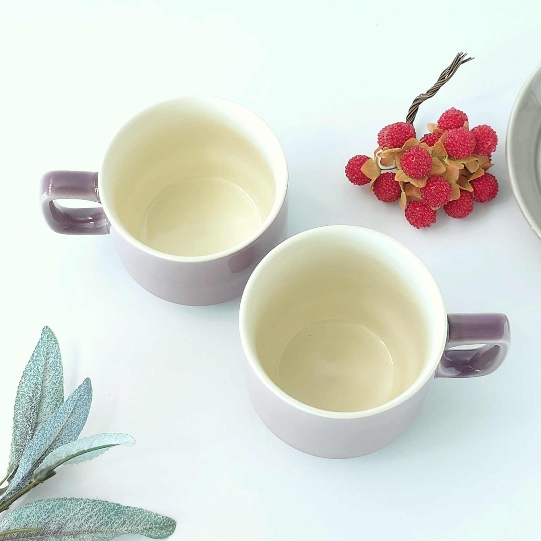 ムラサキ スタックコーヒーカップ [ マグ・スープカップ ] 11.3x8.4x7cm 250cc