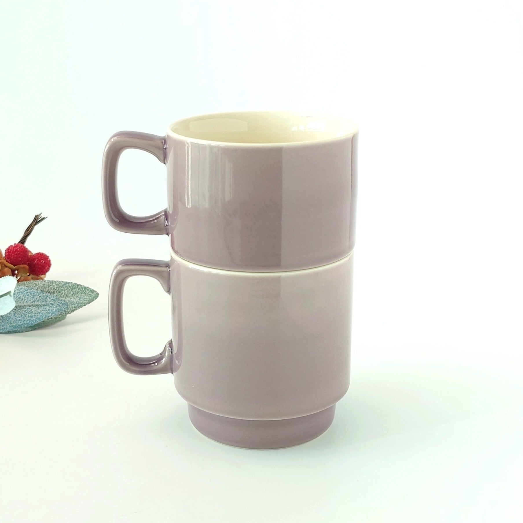 ムラサキ スタックコーヒーカップ [ マグ・スープカップ ] 11.3x8.4x7cm 250cc