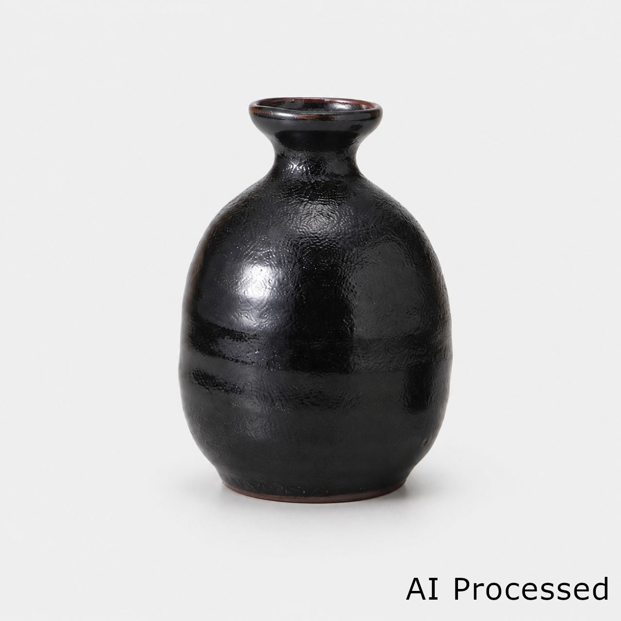 ゆず天目 丸型大徳利 8.5×12.1cm 390cc