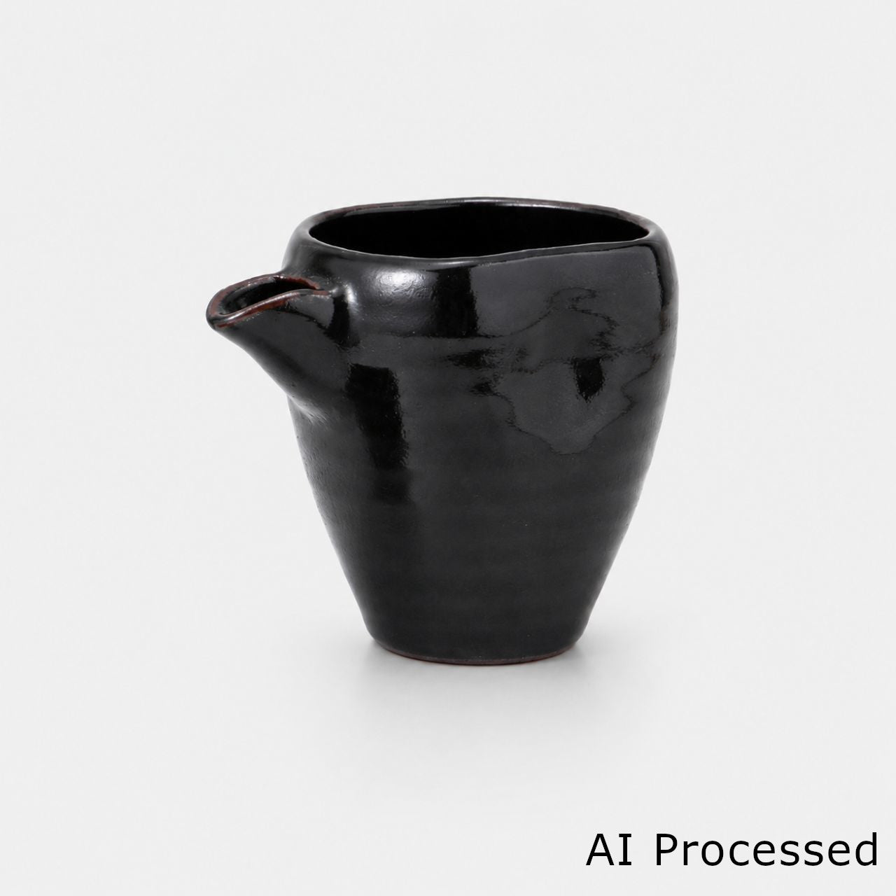 ゆず天目 片口冷酒器(大) 12.5×9.5×10.5cm 430cc