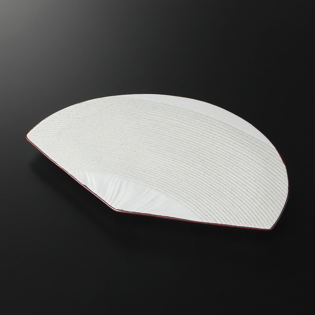 ラスター彩 扇皿 16×23×1.2cm