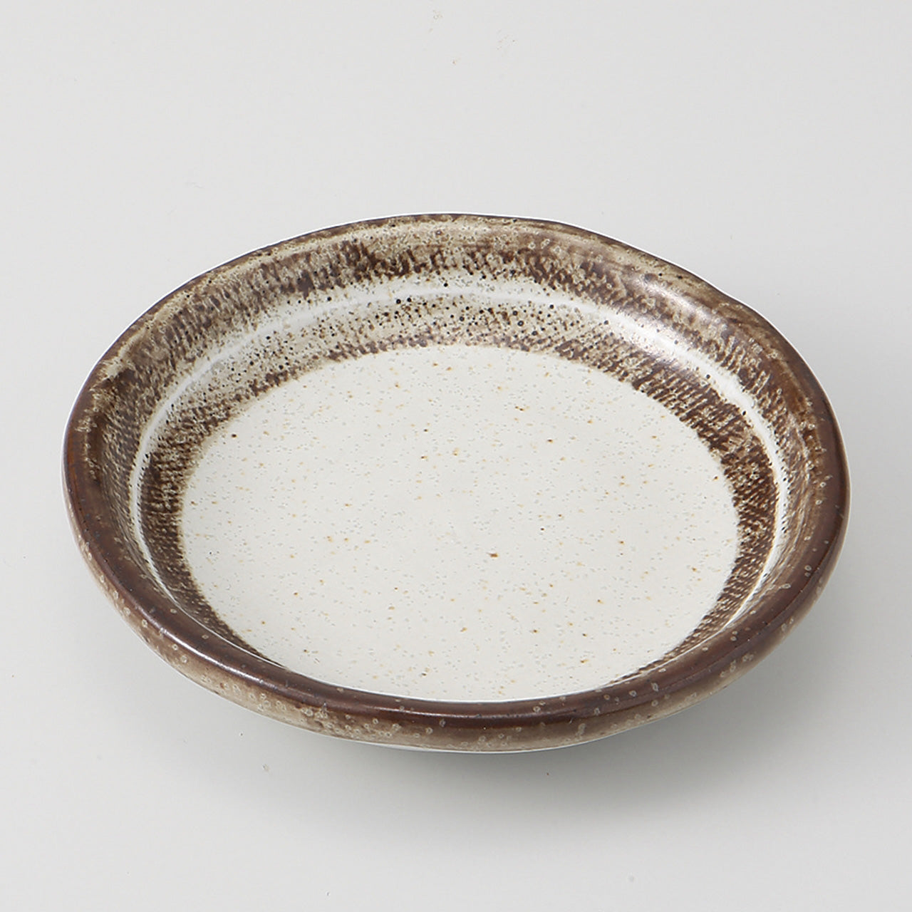 一珍錆刷毛 玉渕3.5寸皿 10.8×2.5cm