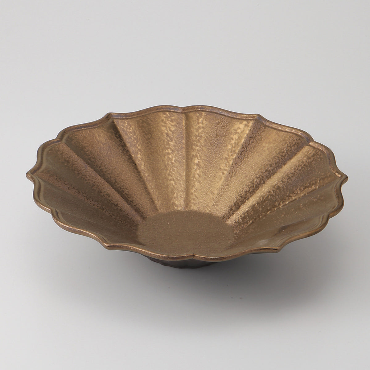 黄金吹 24cm輪花鉢 25.8×6.7cm