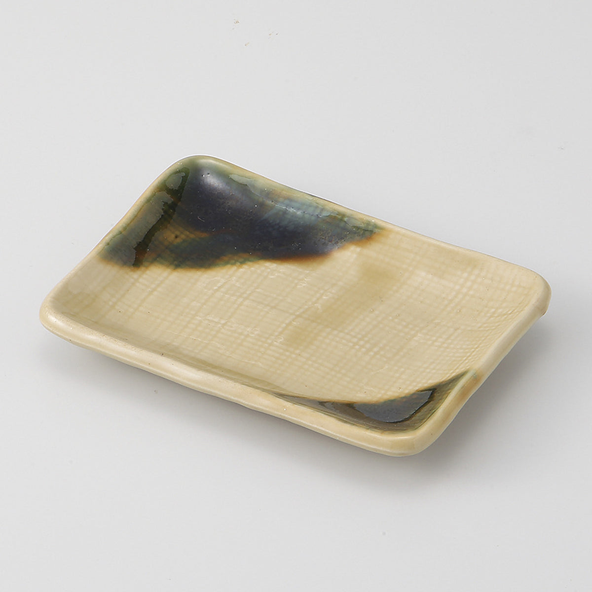 黄瀬戸オリベ 長角のり皿 11.3×8.5×1.8cm
