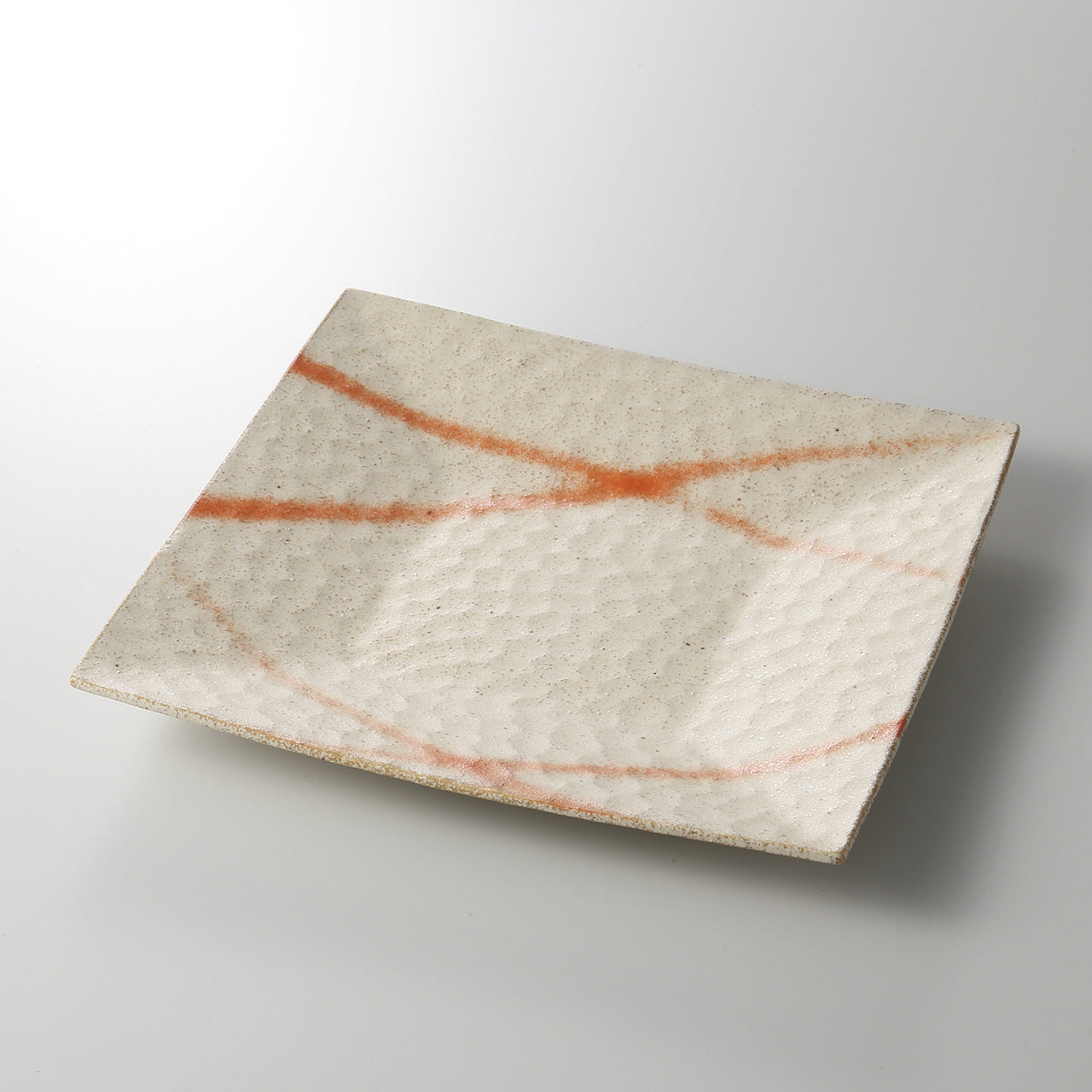 火だすき 鎌倉彫スクエア皿L 24×24×2.6cm