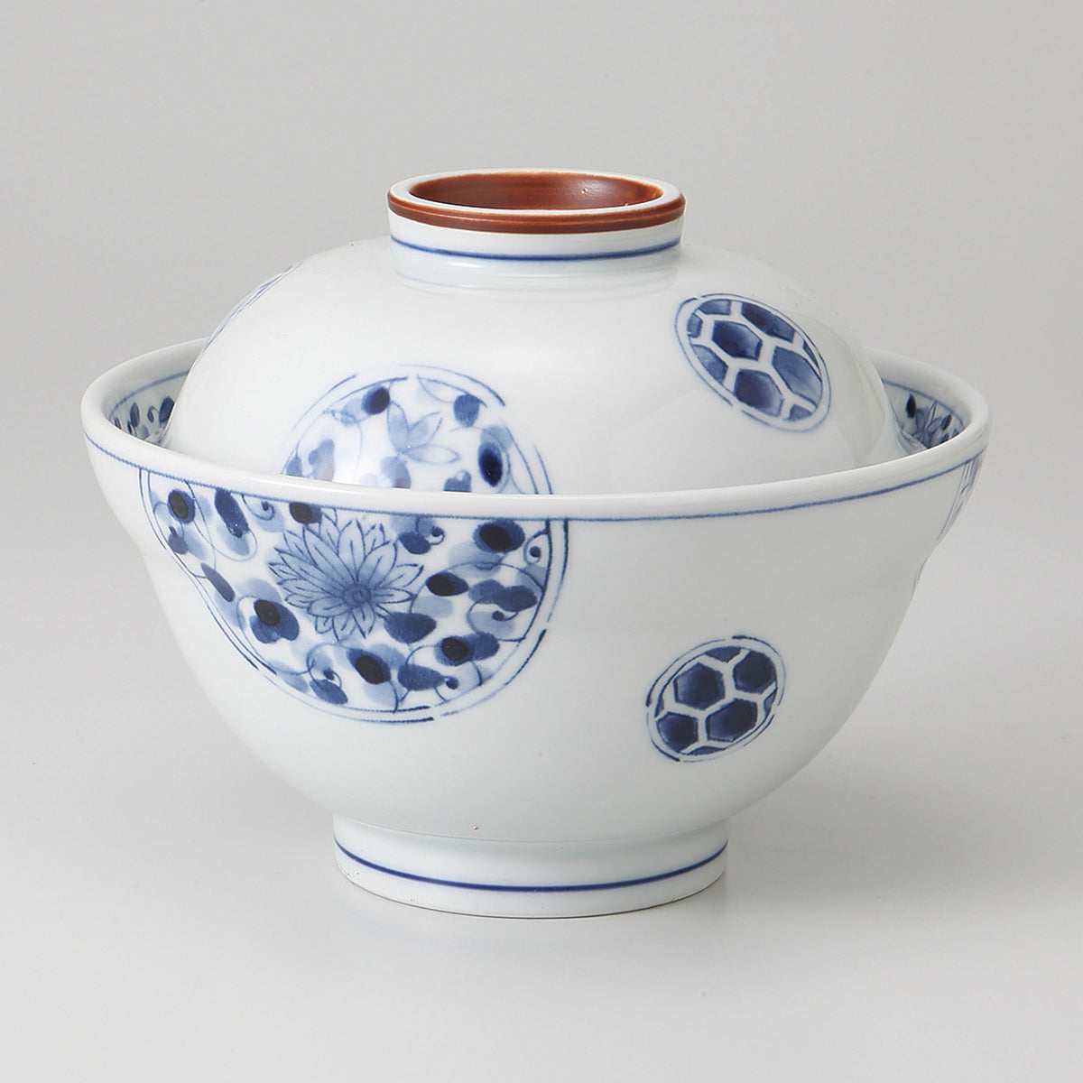 花伊万里 蓋丼 16.4×8.8cm