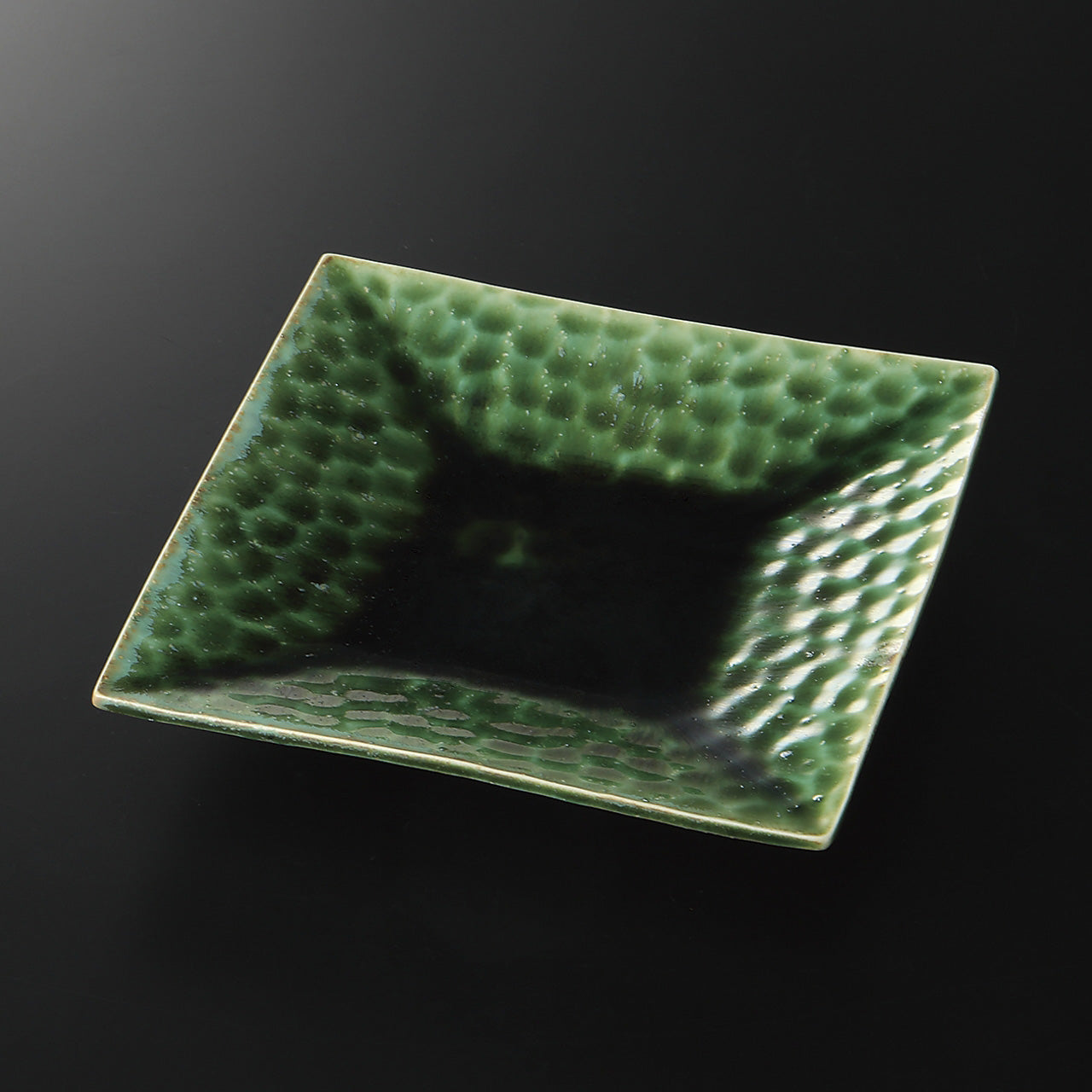 鎌倉彫織部 スクエア皿L 24×24×2.5cm