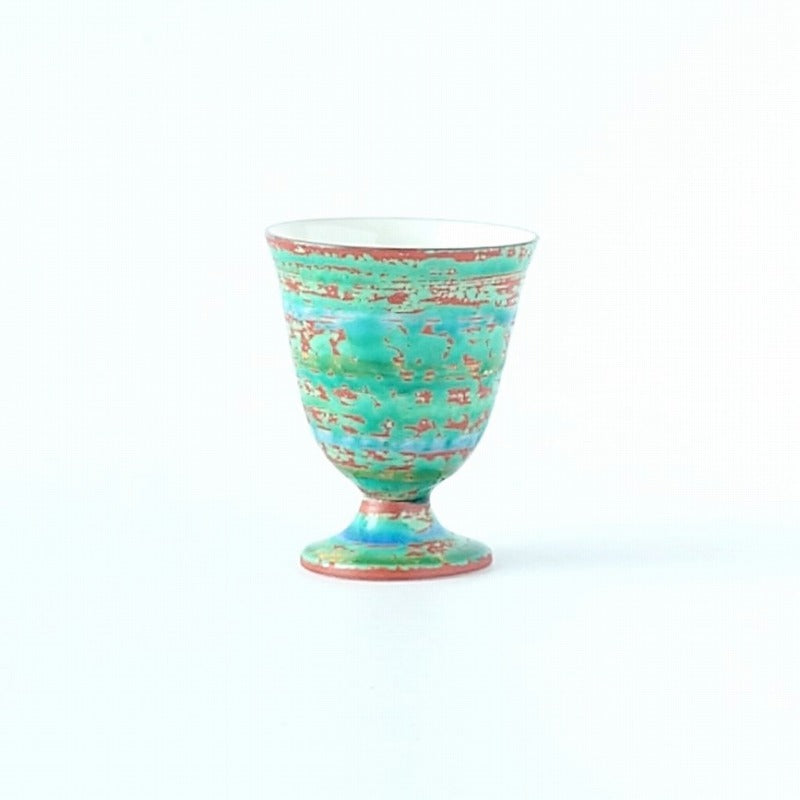 京三彩 馬上杯 [ 酒器・徳利・ぐい吞み ] 5.5×6.8cm