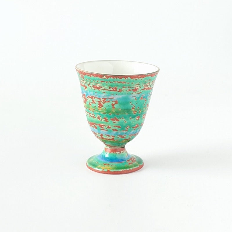 京三彩 馬上杯 [ 酒器・徳利・ぐい吞み ] 5.5×6.8cm