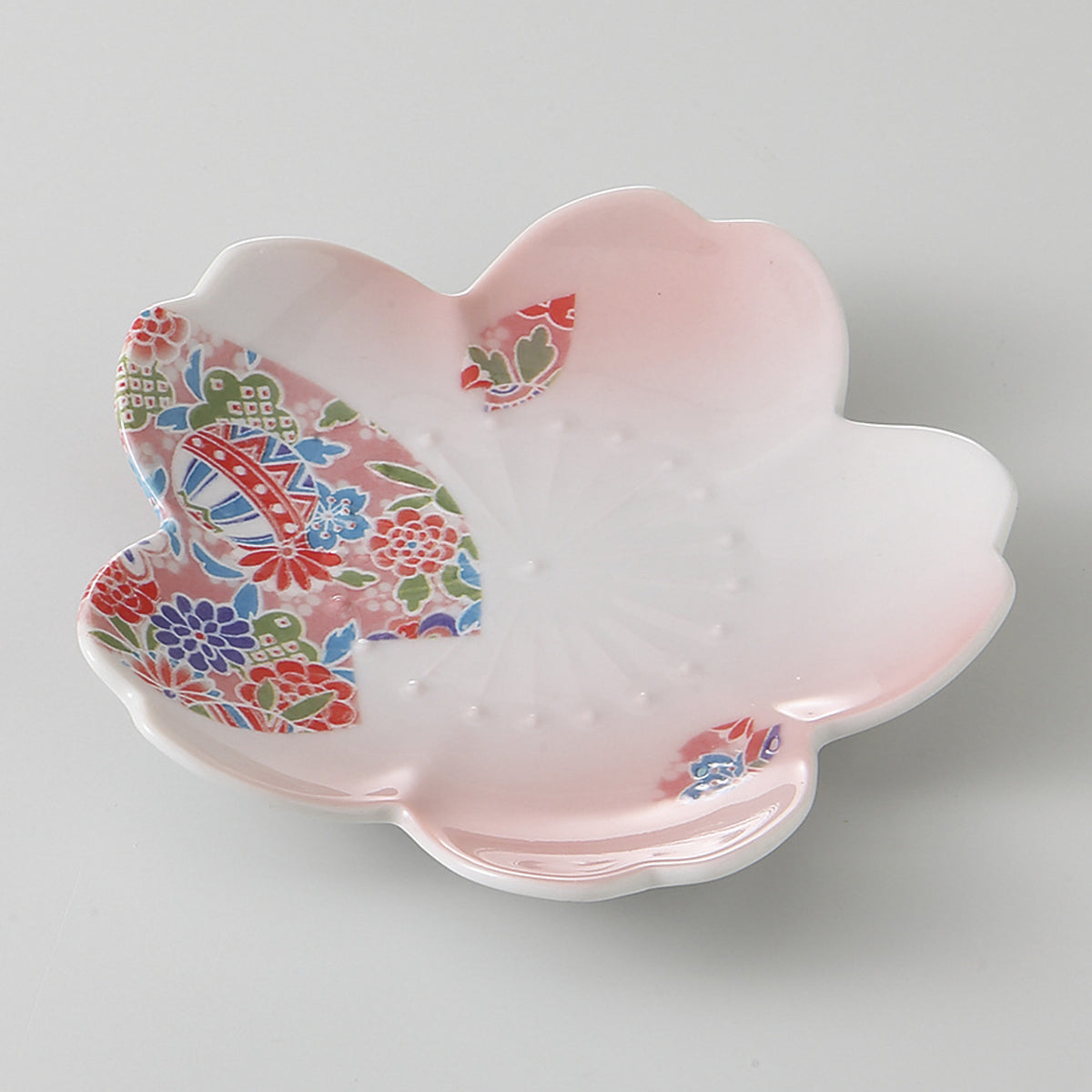 京友禅 桜花中皿 12×12×1.5cm