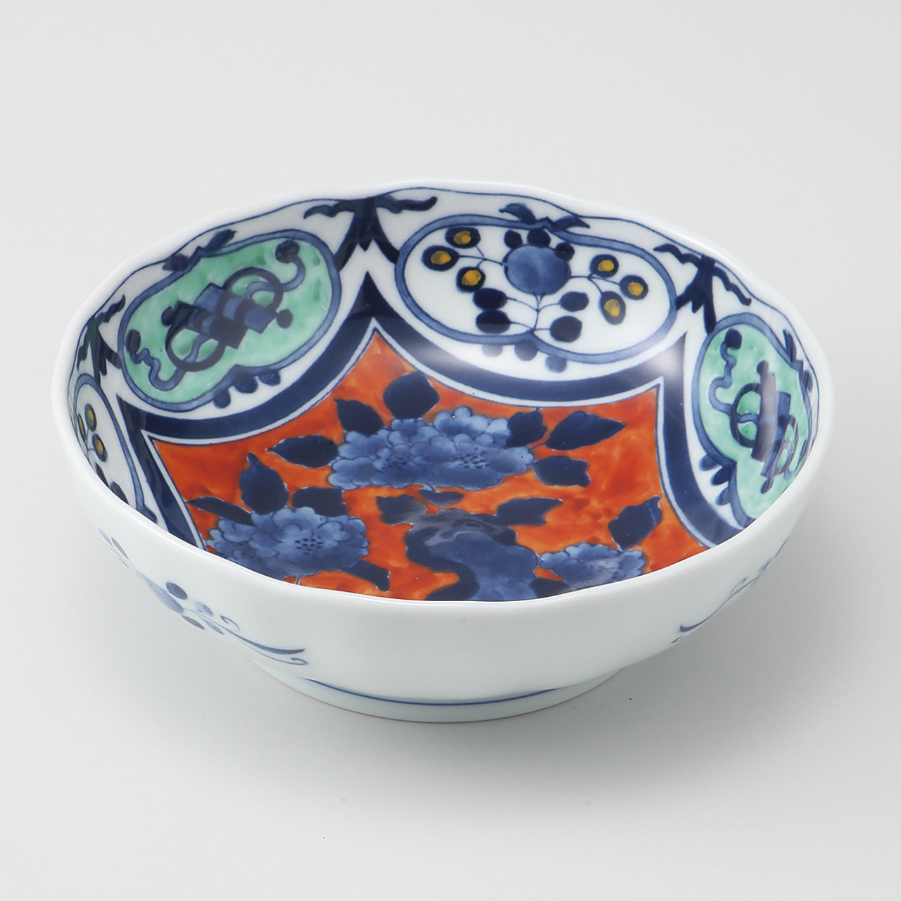 錦岩牡丹 多用鉢 16.5×5.5cm