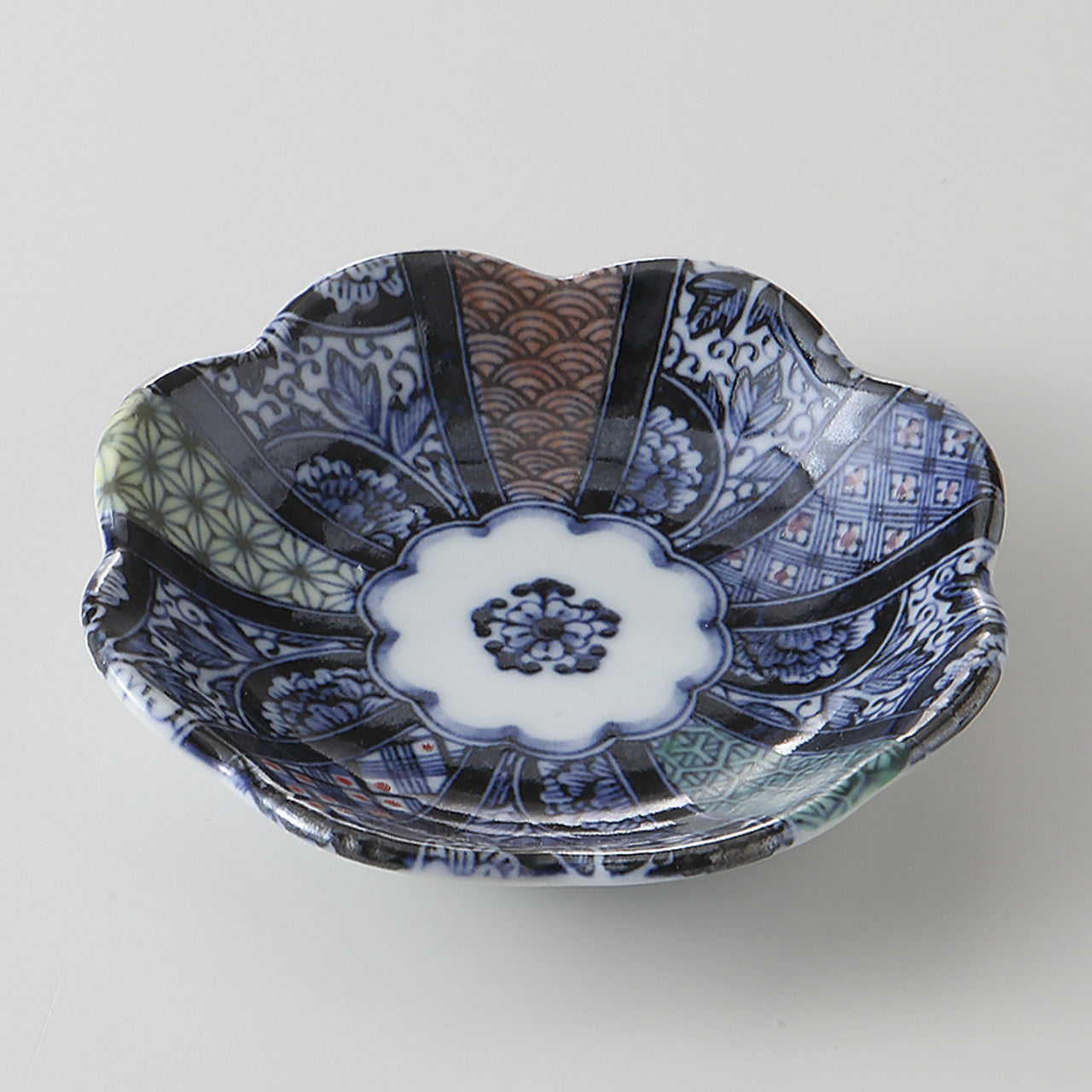 錦紺青花 5.0皿 16.5×2.2cm