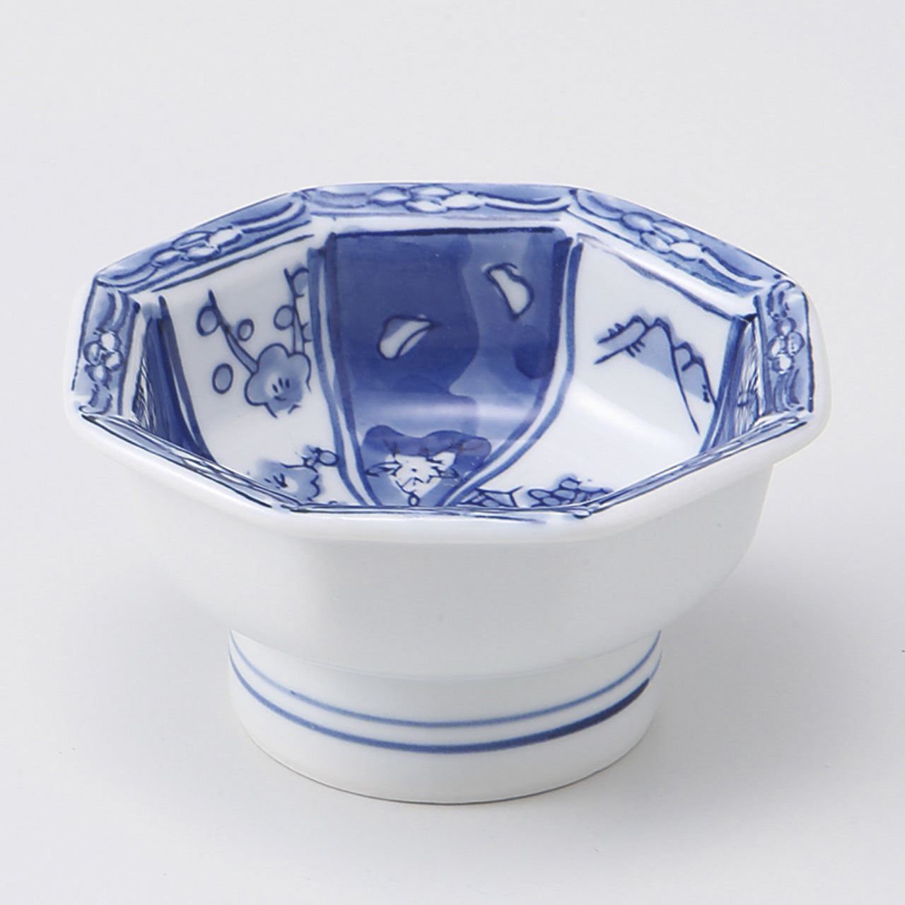 古染祥瑞 八角高台珍味 8.4×8×4.2cm