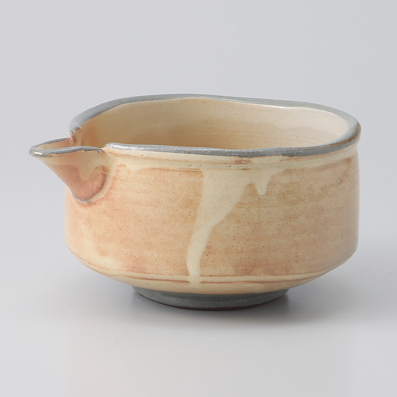 御本手 片口抹茶碗 14.3×11.7×7.2cm
