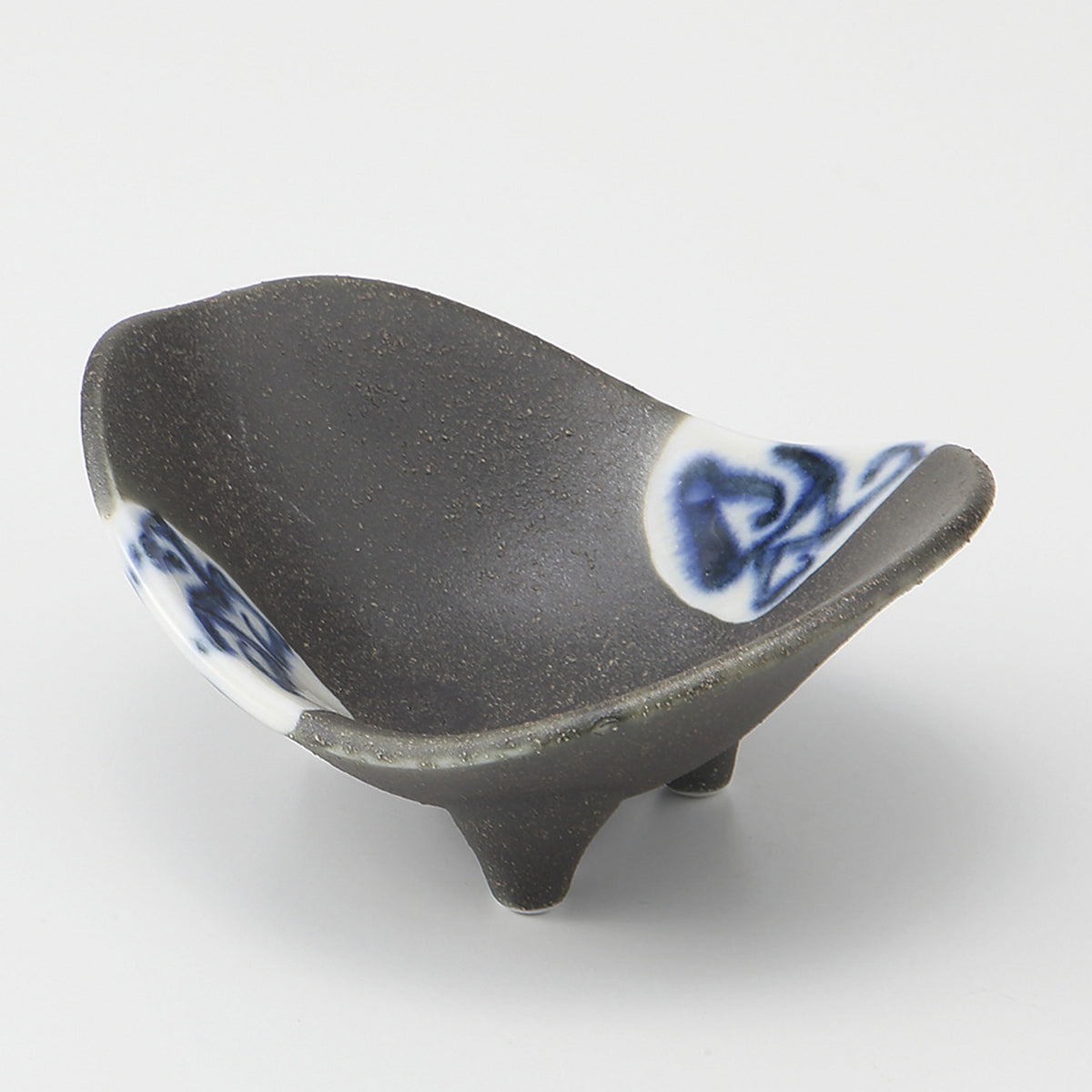 黒釉間取 石庭珍味 9.5×8.2×4.4cm
