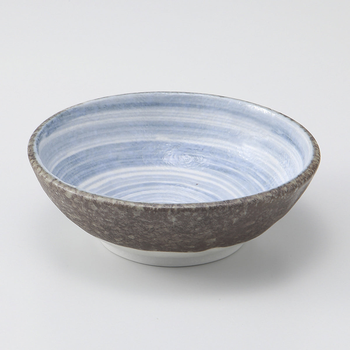 刷毛目岩清水 手捻り4.0鉢 13×4.5cm