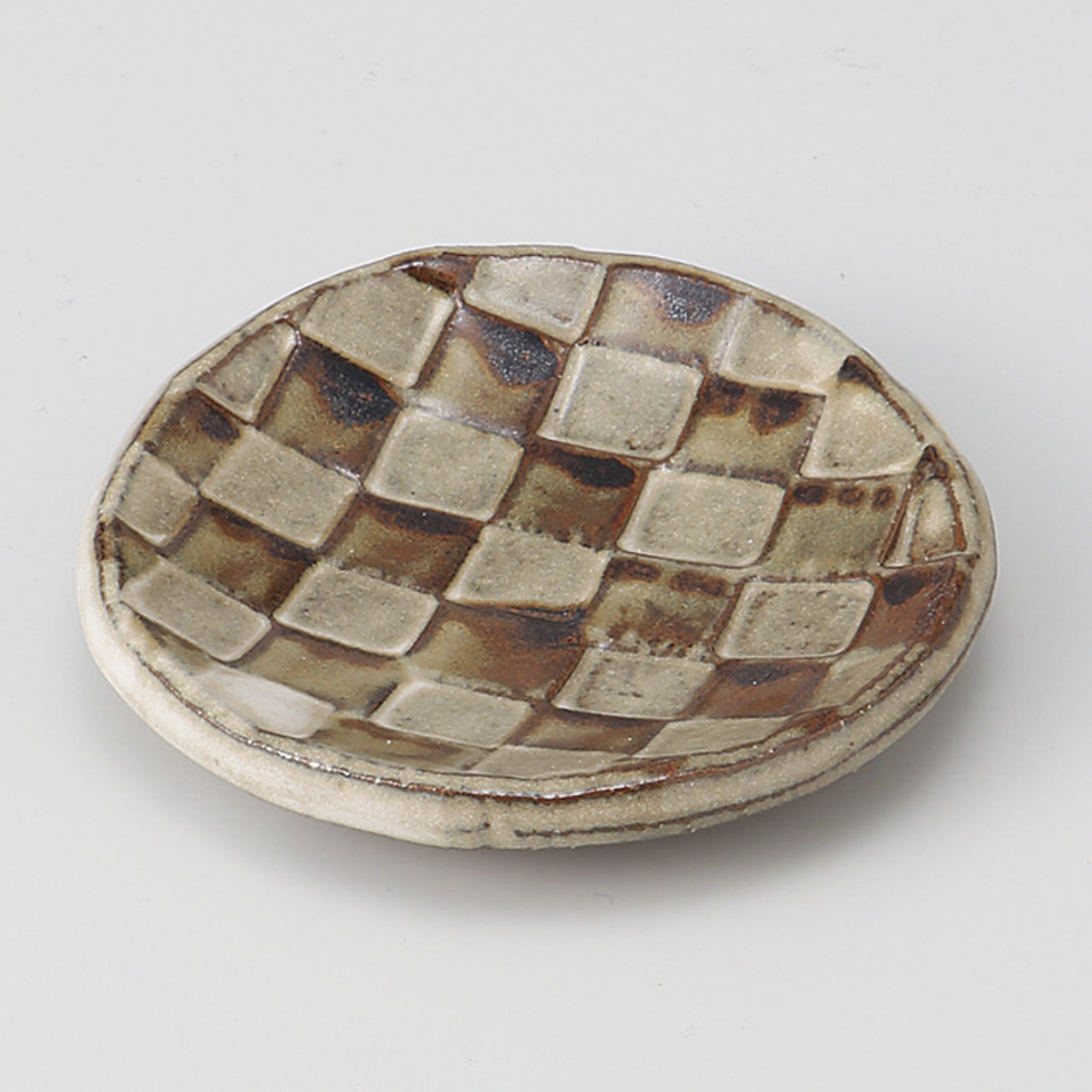 錆市松 丸小皿 8.5cm