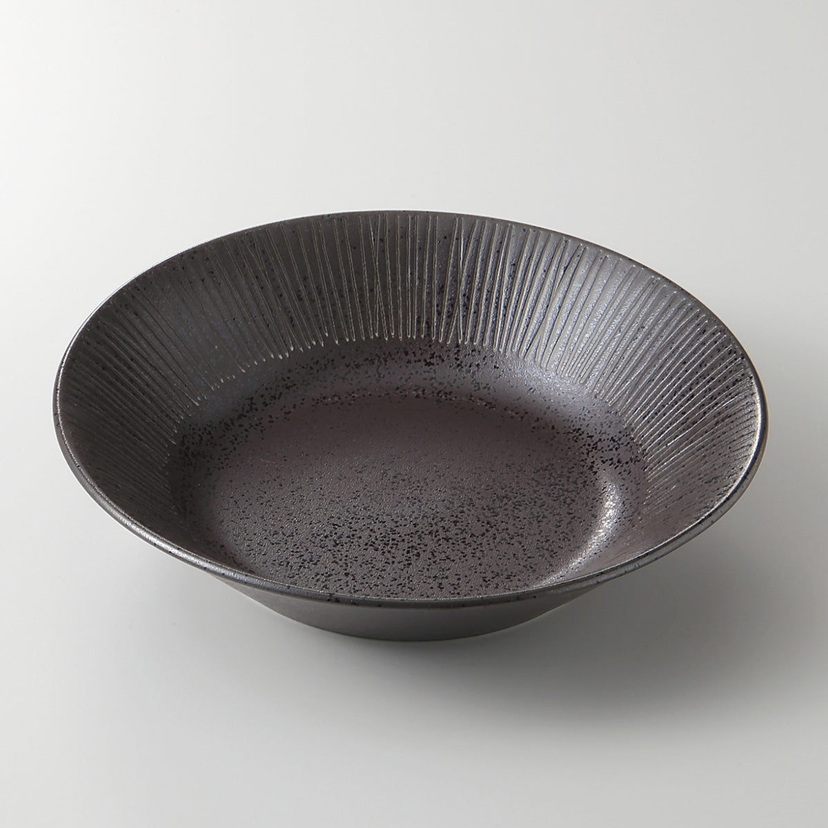 糸十草黒 7.0反型深皿 21.2×4.9cm