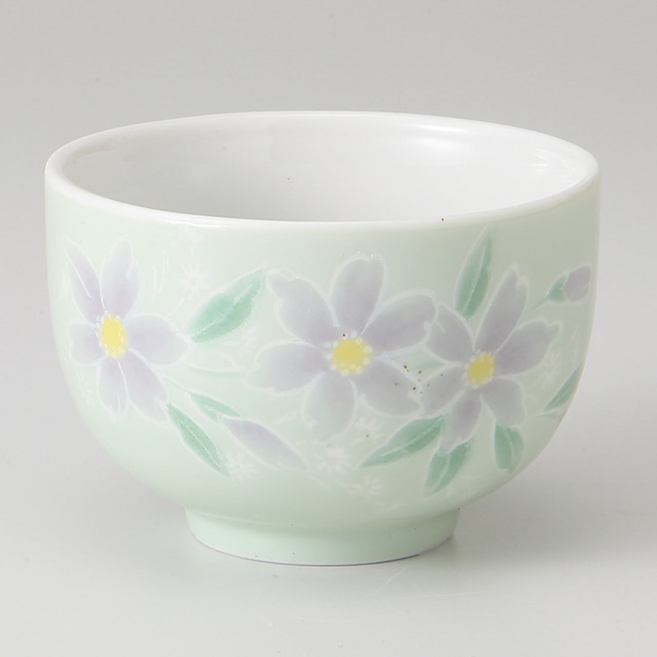 紫小花 丸型煎茶 8.3×5.6cm