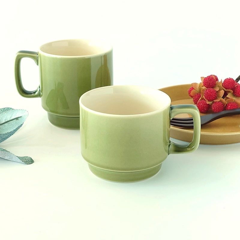 若草オリベ スタックコーヒーカップ [ マグ・スープカップ ] 11.3x8.4x7cm 250cc