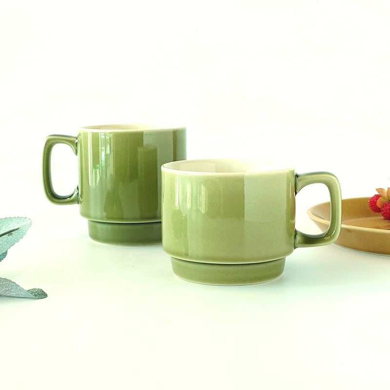 若草オリベ スタックコーヒーカップ [ マグ・スープカップ ] 11.3x8.4x7cm 250cc