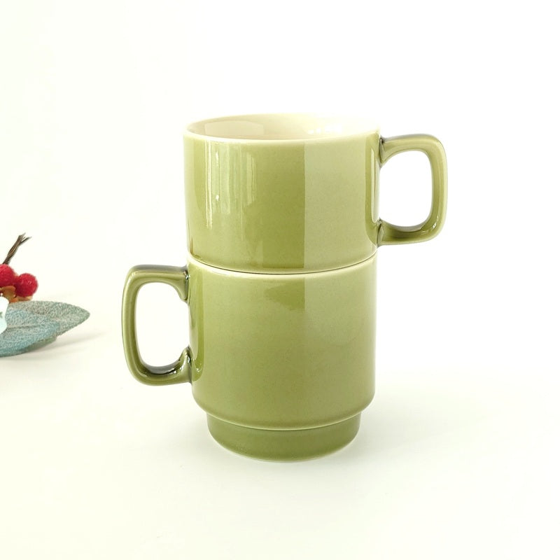 若草オリベ スタックコーヒーカップ [ マグ・スープカップ ] 11.3x8.4x7cm 250cc