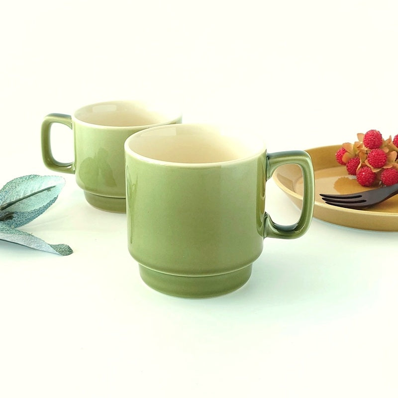 若草オリベ スタックマグカップ [ マグ・スープカップ ] 11.3x8.4x8.7cm 300cc