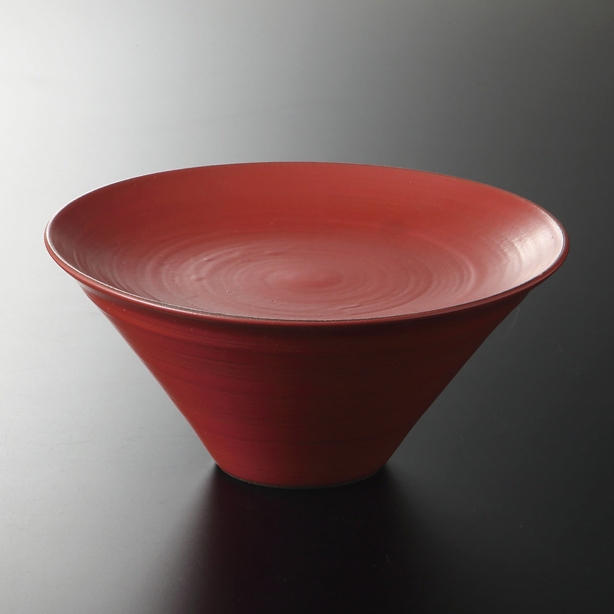 朱釉巻 ハイプレートL 20.5×9.5cm
