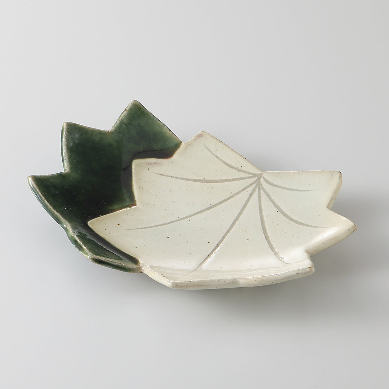 織部 重ね紅葉皿 18.5×11.5×4cm