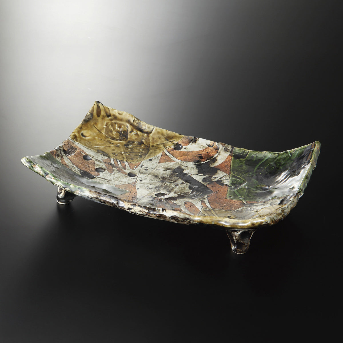 織部 長角爼板皿 45.2×26.5×8.5cm