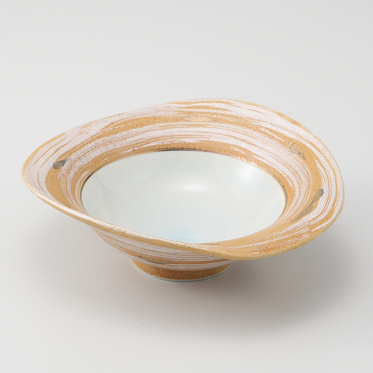 信楽金銀彩 なぶり向付 15.3×15.3×5.5cm