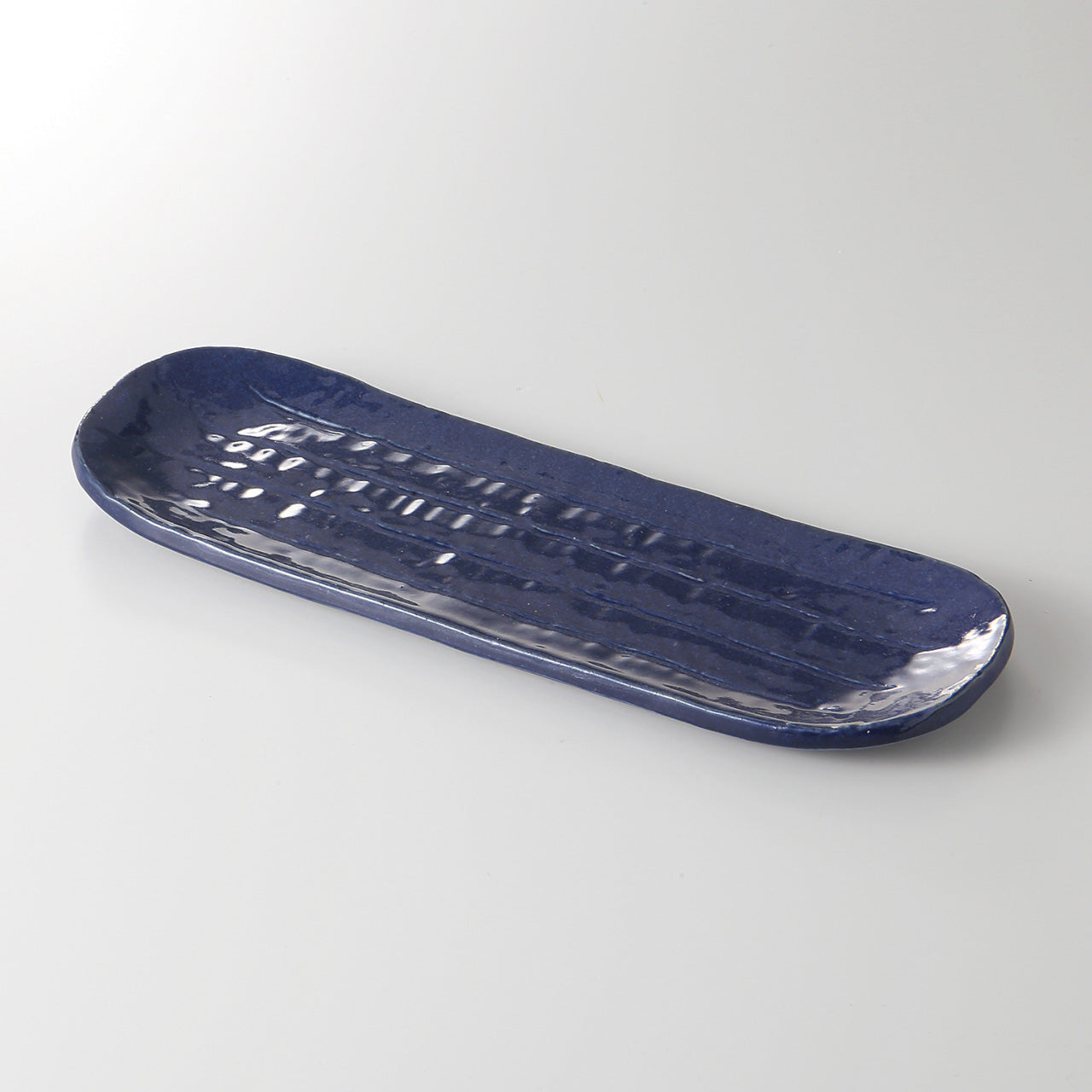 青窯変 楕円長皿 32.5×10.8×2.2cm