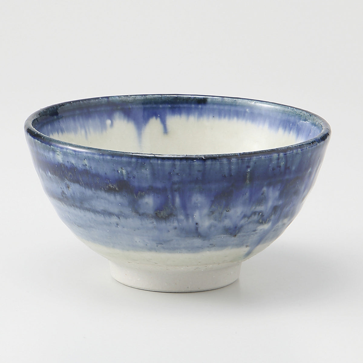青流し 丸茶碗 12×6cm