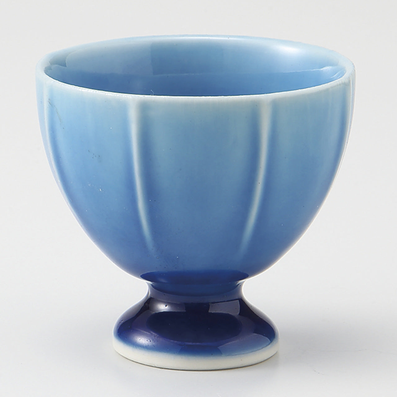 青釉 筋文馬上杯 6.1×5.5cm
