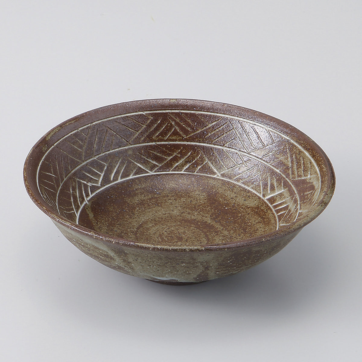 線彫灰釉 小鉢 13.9×4.6cm