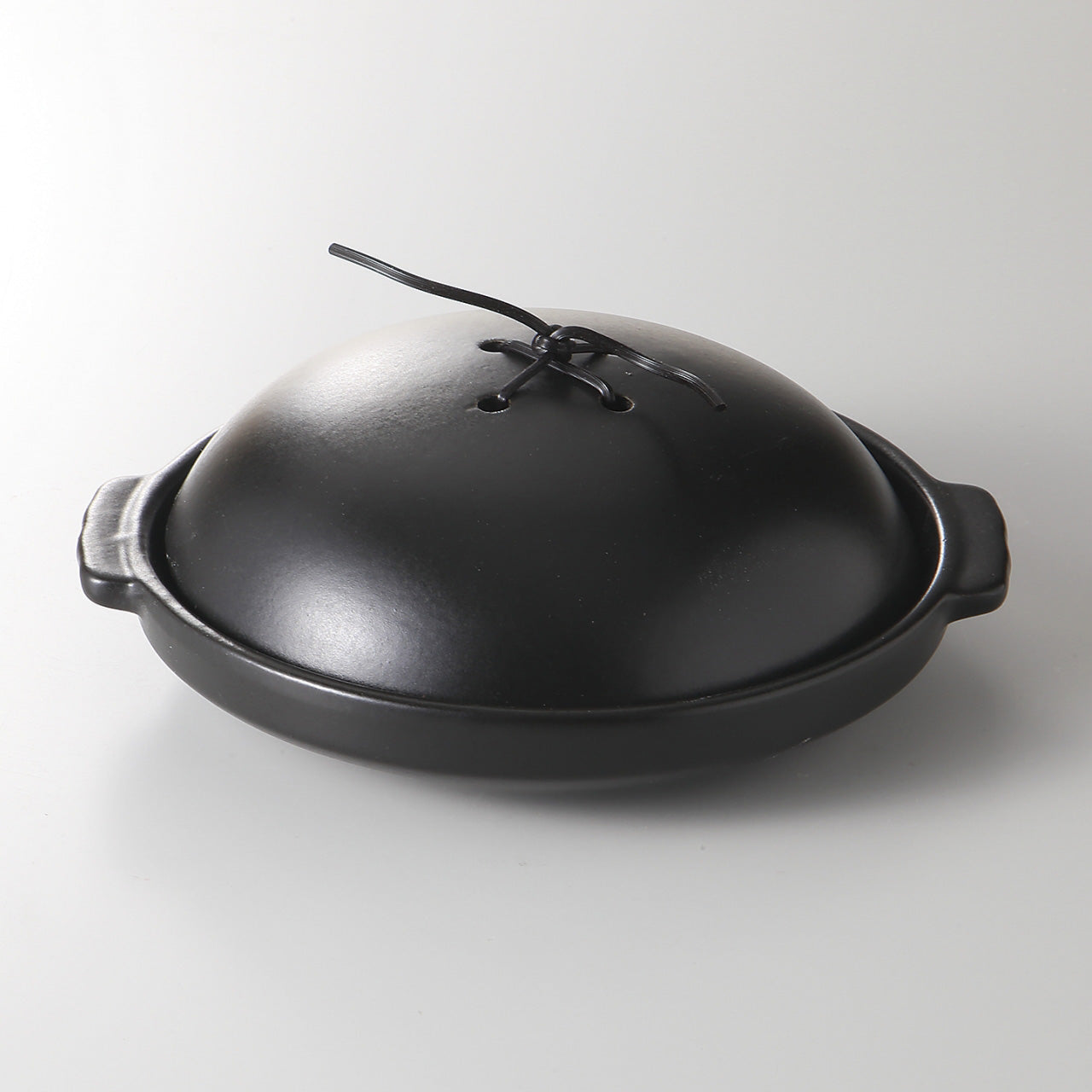 天目  耳付6.5陶板 23×20.4×7.2cm