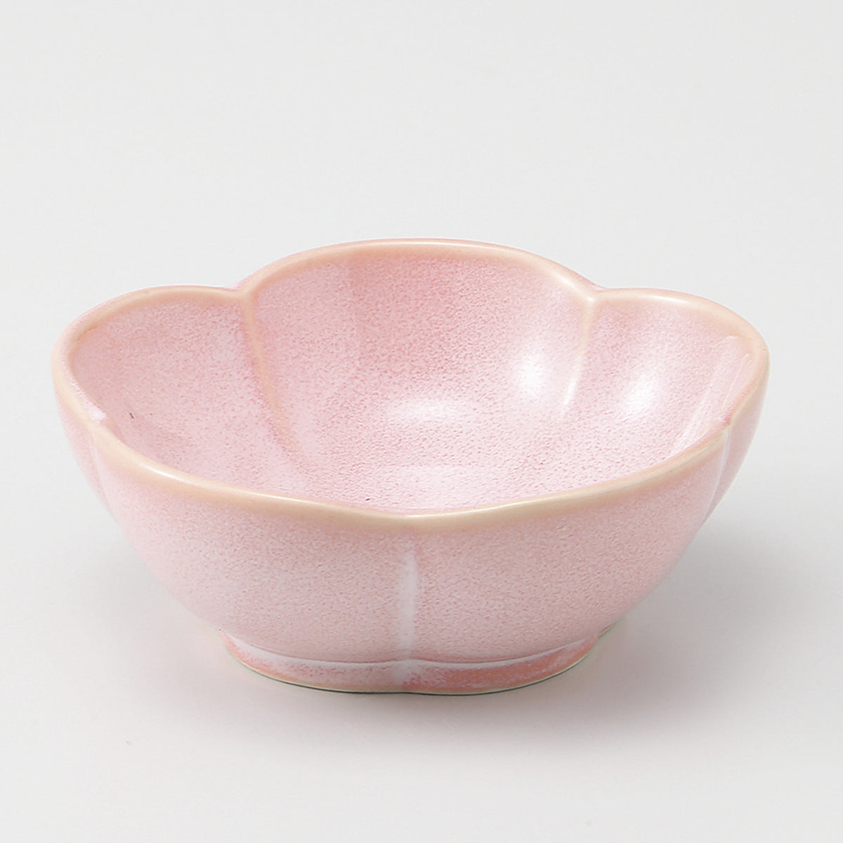 乳白ピンク 花型小付 7.5×3.2cm